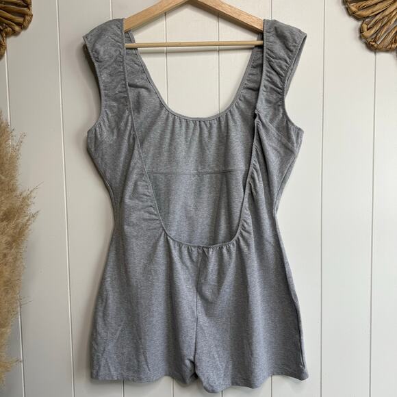 Free People jumpsuit one-piece romper playsuit cotton onesie shortie bodysuit XL - Picture 6 of 9